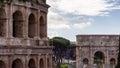 Ancient Remains in Rome, Italy. Colosseum.