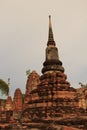 Ancient remains of Wat Ratchaburana temple in the Ayutthaya Hist