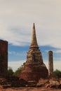 Ancient remains of Wat Ratchaburana temple in the Ayutthaya Hist