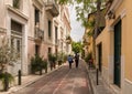 Ancient residential district of Plaka in Athens Greece Royalty Free Stock Photo