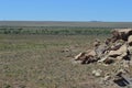Ancient Riverbed of Petrified National Forest desert floor Panorama
