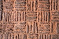 Ancient road bricks texture