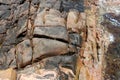 Ancient rock formation Canal Rocks west Australia