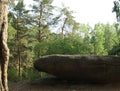 Ancient rock formation in the forest Royalty Free Stock Photo