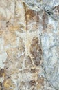 Ancient rock paintings on the cape Sagan-Zaba, lake Baikal