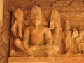 Ancient rock sculptures, gods and goddesses, Khajuraho in Madhya Pradesh, India, Sunny day. The world heritage site of UNESCO