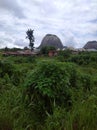 ancient rock and the village at Ekiti Nigeria