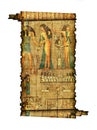 Ancient roll of egyptian papyrus