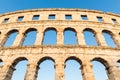 Ancient Roman Amphitheater; Pula, Croatia Royalty Free Stock Photo