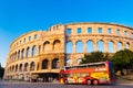 Ancient Roman Amphitheater; Pula, Croatia Royalty Free Stock Photo