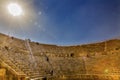 Ancient Roman Amphitheater South Thater City Sun Jerash Jordan