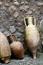 Ancient Roman amphorae in Pompeii Royalty Free Stock Photo
