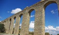 Ancient Roman aqueduct in Evora. Royalty Free Stock Photo