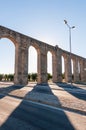 Ancient Roman aqueduct in Evora Royalty Free Stock Photo