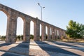 Ancient Roman aqueduct in Evora Royalty Free Stock Photo
