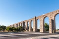 Ancient Roman aqueduct in Evora Royalty Free Stock Photo