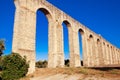 Ancient Roman aqueduct in Evora, Portugal. Royalty Free Stock Photo