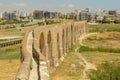 Ancient Roman aqueduct at Larnaca in Cyprus Royalty Free Stock Photo