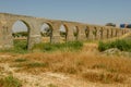 Ancient Roman aqueduct at Larnaca in Cyprus Royalty Free Stock Photo