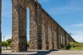 Ancient Roman aqueduct located in Evora. Royalty Free Stock Photo