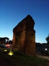 Ancient roman aqueduct ruins in a park in Rome Royalty Free Stock Photo