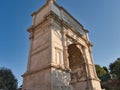 Ancient Roman Arch Covering the Entrance to the Forum Romanum Royalty Free Stock Photo