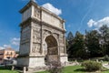 Ancient Roman Arch of Trajan in Benevento, Italy Royalty Free Stock Photo