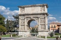 Ancient Roman Arch of Trajan in Benevento, Italy Royalty Free Stock Photo