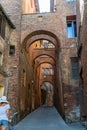 The arches of the streets of Siena