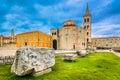 Ancient roman architecture in Croatia, Zadar. Royalty Free Stock Photo