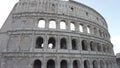 Ancient Roman architecture facade of amphitheater Flavium or Colosseum in Rome