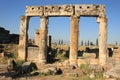 Ancient roman architecture ruins in Turkey in sunny day