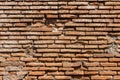 Ancient Roman brick wall in Ostia Antica Rome Italy Royalty Free Stock Photo