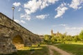 Ancient Roman bridge in Salamanca, Spain Royalty Free Stock Photo