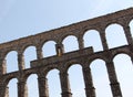 Ancient roman bridge of segovia, backlight