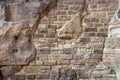 Ancient Roman built stone wall texture background Royalty Free Stock Photo