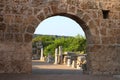 Ancient roman Cardo street in Perge, Royalty Free Stock Photo