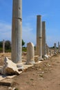 Ancient roman Cardo street in Side, Royalty Free Stock Photo