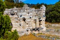 Ancient Roman Cemenelum archeological site with terms and temples in Cimiez district of Nice on French Riviera in France Royalty Free Stock Photo