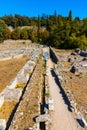 Ancient Roman Cemenelum archeological site with terms and temples in Cimiez district of Nice on French Riviera in France Royalty Free Stock Photo