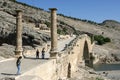 The ancient Roman Cendere Bridge near Kocahisar in Turkey