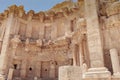 The ancient Roman city in Jerach, Jordan, Nymphaeum, summer time, Royalty Free Stock Photo