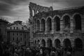 The ancient Roman coliseum in Verona, Italy.