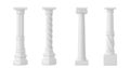 Ancient roman column made of white clay. Royalty Free Stock Photo