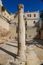 Ancient Roman column in the middle of Old City Jerusalem