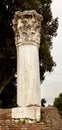 Ancient Roman Column Ostia Antica Rome Italy Royalty Free Stock Photo