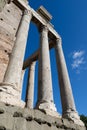 Ancient Roman columns in old Roman Forum, Rome