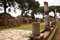 Ancient Roman Columns Ostia Antica Rome