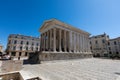 Ancient Roman construction, Maison Carree in Nimes, France