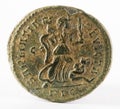 Ancient Roman copper coin of Emperor  Constantinus I Magnus. Royalty Free Stock Photo